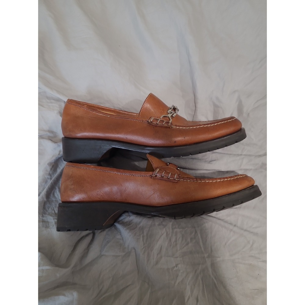 Cole Haan Horse Bit  Leather Slip on Loafers‎ Women SZ 7.5B Vibram Sole low heel - Picture 6 of 12